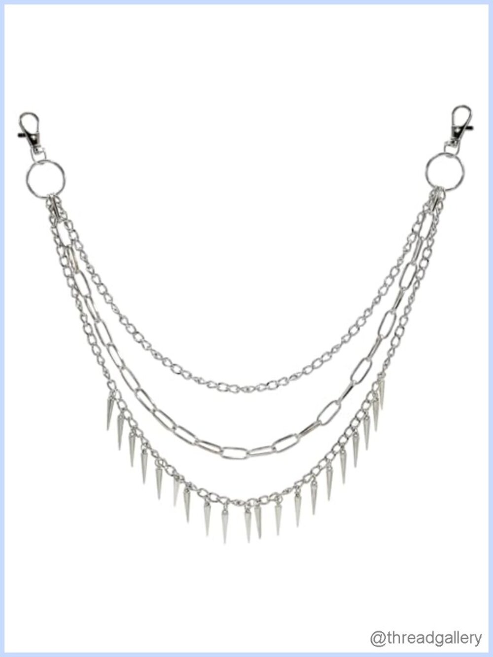 Punk Pants Chain Wallet Chain Rivet Spike Layered Body Chain Unisex